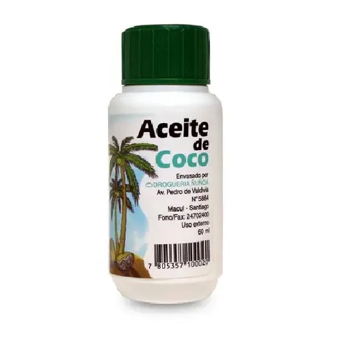 [7805357100020] Aceite de Coco 60 mL Droguería Ñuñoa