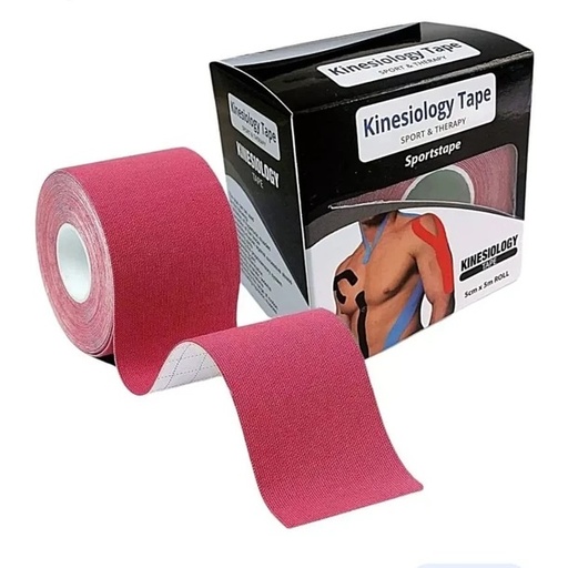 [65674444] Kinesiology Tape Rojo Vendaje Neuromuscular Adhesivo 5 cm x 5 m Sport & Therapy