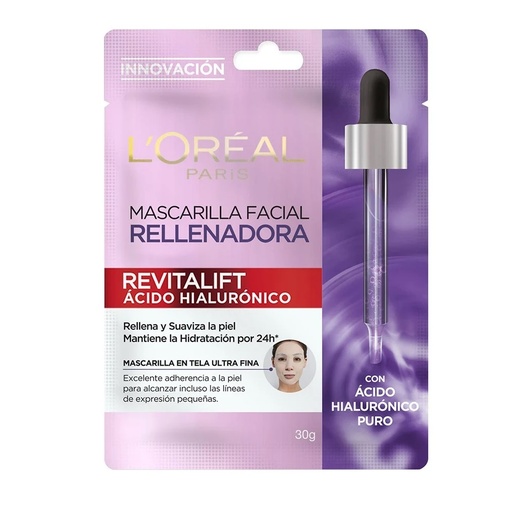 [6941594500955] Mascarilla Facial Rellenadora Revitalift Ácido Hialurónico L'oreal
