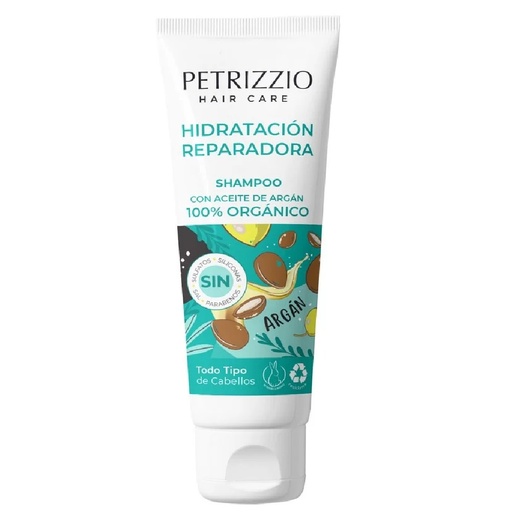 [7804907960930] Shampoo Hidratación Reparadora Argán 200 mL Petrizzio