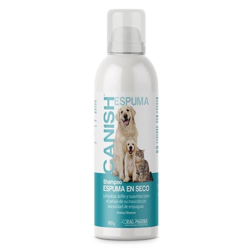 [7800006003783] Canish Shampoo Espuma Seca Perros/Gatos Spray 160 mL Drag Pharma
