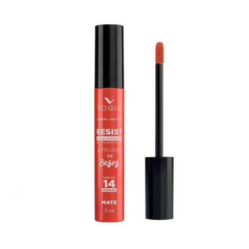 [7509552844337] Vogue Labial Líquido Resist a Prueba de Besos 14 Hrs Mate Soñadora 3 mL