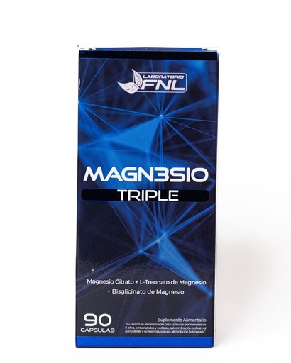 [8780202308051] Magnesio Triple (L-Treonato + Bisglicinato + Citrato) 90 Cápsulas FNL