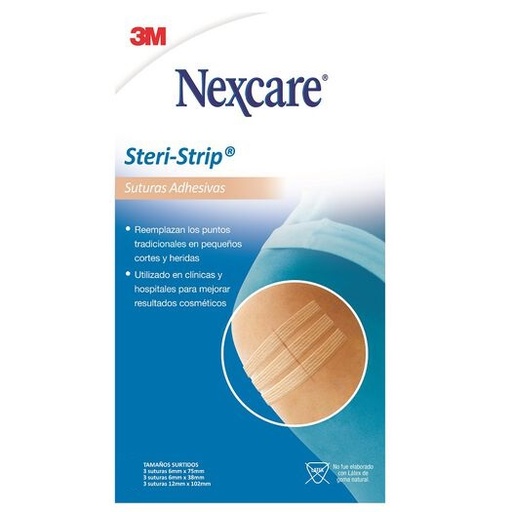 [7805070024603] Nexcare Steri Strip 15 Suturas Adhesivas Tamaños Surtidos 3M