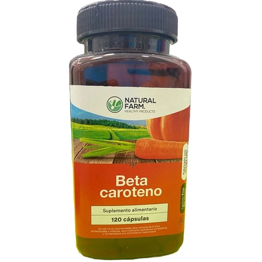 [9015568591427] Betacaroteno 120 Cápsulas Natural Farm