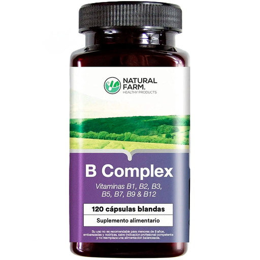 [9033297894626] B-Complex (8 Vit.) 120 Cápsulas Blandas Natural Farm
