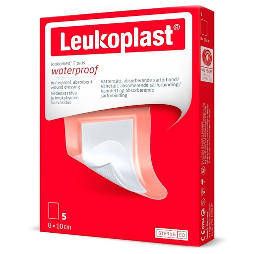 [4042809591767] Leukoplast Leukomed T Plus Apósito Adhesivo Transparente con Pad Protector 8 x 10 cm 5 Unidades BSN Medical
