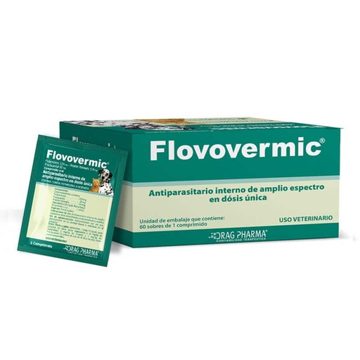 [7800006010316] Flovovermic Gato/Perro (220/50/144) mg 1 Comp/10 kg Drag Pharma