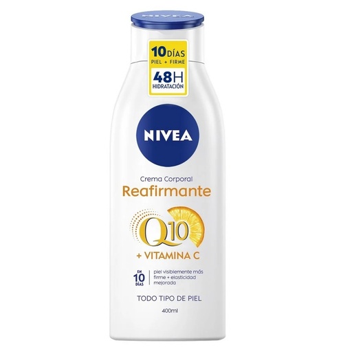 [4005808323234] Nivea Crema Corporal Reafirmante Q10 + Vitamina C Todo Tipo de Piel 400 mL