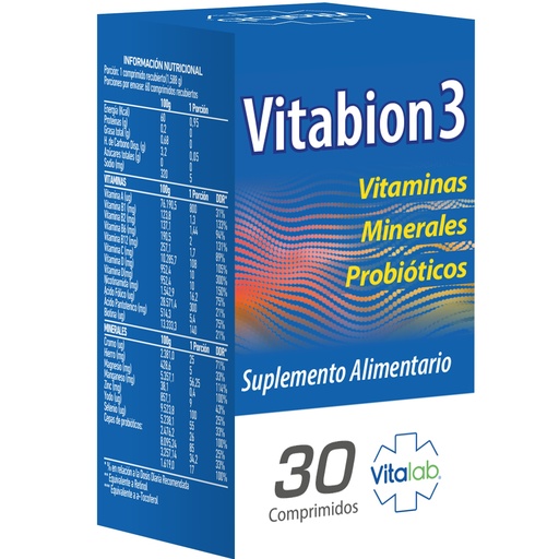 [781159467011] Vitabion 3 30 Comprimidos Vitalab