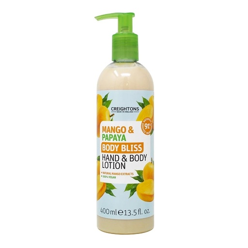[5015833320602] Body Bliss Loción Manos y Cuerpo Mango & Papaya 400 mL Creightons