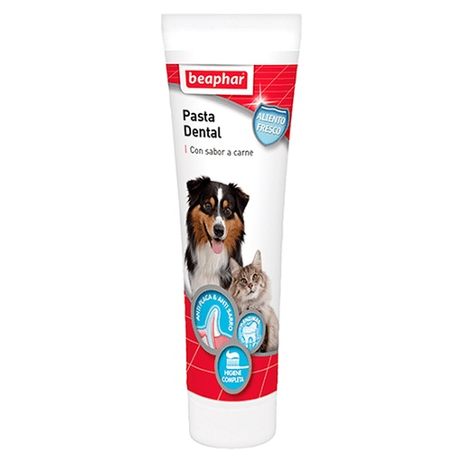 [8711231156849] Beaphar Pasta Dental Perro/Gato Sabor Carne con Enzimas 100 g