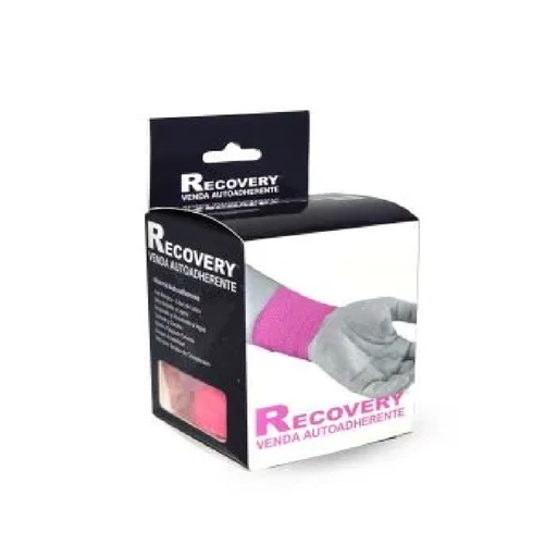 [7804656850155] Recovery Venda Cohesiva Autoadherente Rosada 7,5 cm x 4,5 m Valueline