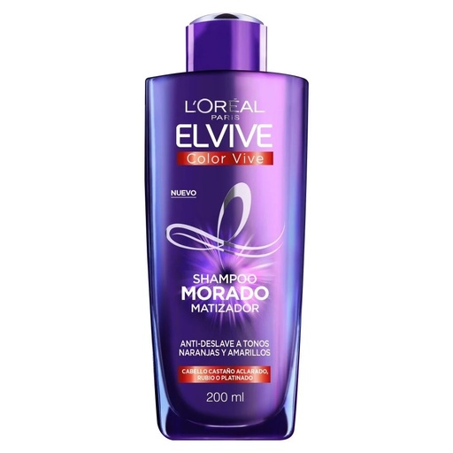 [7509552843132] Elvive Color Vive Shampoo Matizador Morado 200 mL
