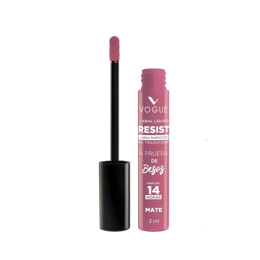 [7509552844306] Vogue Labial Líquido Resist a Prueba de Besos 14 Hrs Mate Linda 3 mL