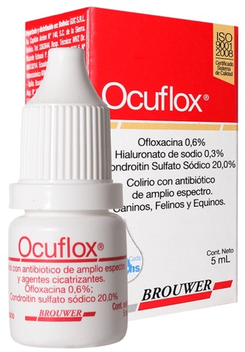 [7797600010074] Ocuflox Perro (0,6/20) % Soluc. Oftálmica 5 mL Brouwer