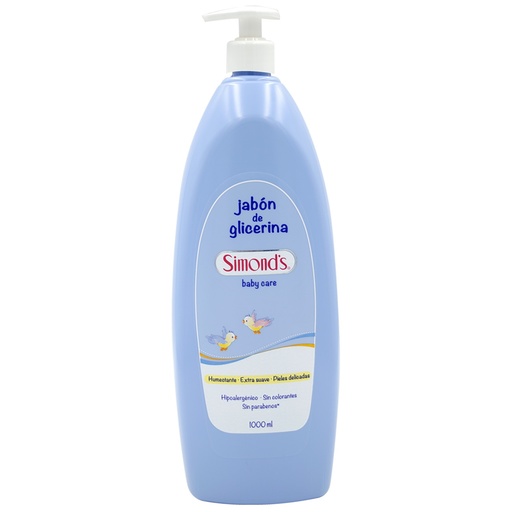 [7804945011120] Simond´s Baby Care Jabón de Glicerina Humectante Hipoalergénico c/ Válvula 1 L