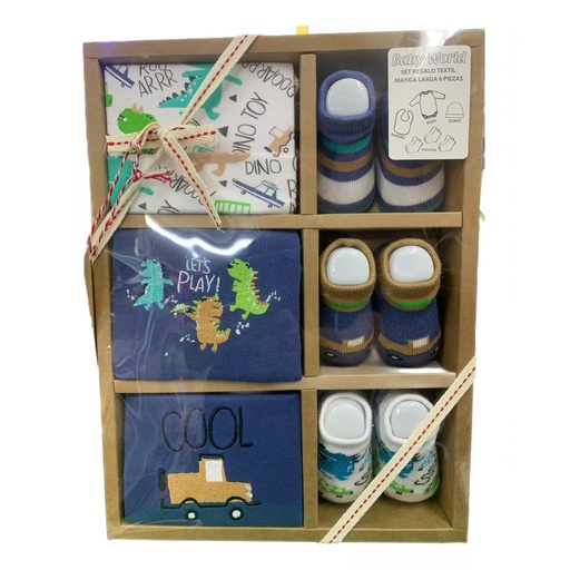 [6924858108135] Best House Baby World Baby Gift Set 6 Piezas de Ropa