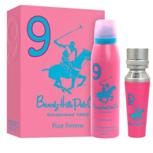 [6291107161044] Beverly Hills Polo Club 9 Eau de Parfum 50 mL + Desodorante 150 mL