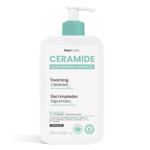 [5031413938340] Ceramide Gel Limpiador Espumoso Piel Normal a Grasa 400 mL FaceFacts