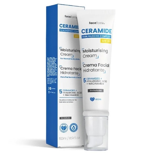 [5031413938418] Ceramide Crema Facial Hidratante FPS 30 Piel Normal a Seca  50 mL FaceFacts