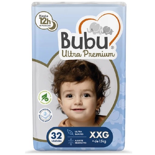 [7805633024453] Bubu Ultra Premium Talla XXG Más de 15 Kg 32 Pañales