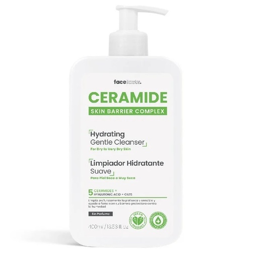 [5031413938296] Ceramide Limpiador Hidratante Suave Piel Seca 400 mL FaceFacts