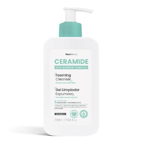 [5031413938395] Ceramide Gel Limpiador Espumoso Piel Normal a Grasa 236 mL FaceFacts