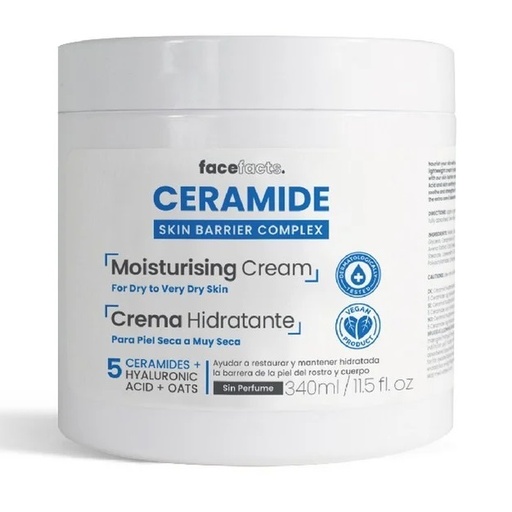 [5031413938401] Ceramide Crema Hidratante Piel Seca 340 mL FaceFacts
