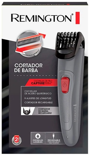 [074590553758] Remington Cortador de Barba Recargable CaptureTrim 9 Ajustes MB08A