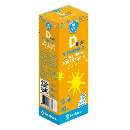 [7800050003364] Mi Vit D Kids 200 UI/gota 10 mL Eurofarma