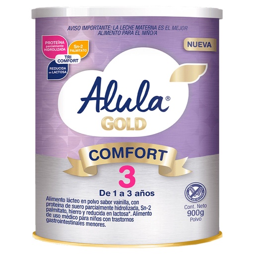 [7503032206653] Alula Gold Comfort 3 900 g Fórmula Láctea Fácil Digestión 1-3 Años Sanulac - Lactalis