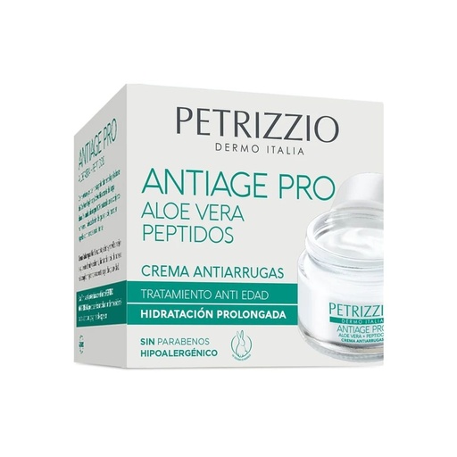 [7804907978201] Antiage Pro Aloe Vera Péptidos Crema Antiarrugas 50 g Petrizzio