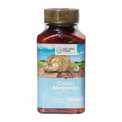 [9007008467300] Calcio + Magnesio + Vitamina D3 120 Cápsulas Natural Farm