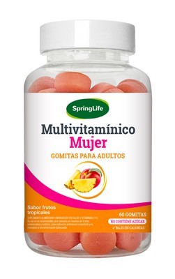 [7805633027409] Multivitamínico Mujer (8 Vit/ 3 Min) 60 Gomitas Masticables SpringLife