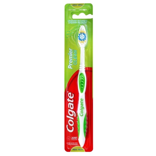 [6910021007206] Colgate Cepillo Dental Premier Clean con Limpiador de Lengua