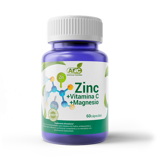 [7805357001648] Zinc + Vit. C + Magnesio 60 Cápsulas ANC Ravepharma
