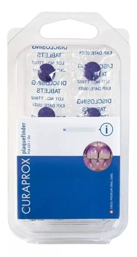 [7612412199000] Curaprox Plaquefinder Tabletas Reveladoras de Placa Sabor Fruta 12 Unidades