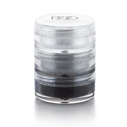[7804907970687] Petrizzio Trio Sombra de Ojos Pigmentos Triple Silver