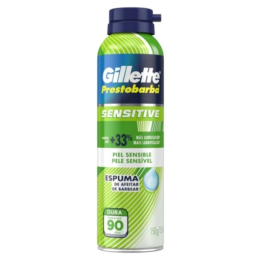 [7702018951185] Gillette Prestobarba Sensitive Espuma de Afeitar 150 mL