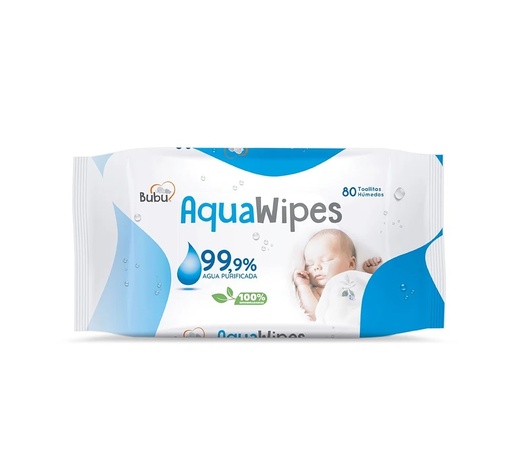 [7805633026846] Bubu AquaWipes Toallitas Húmedas 99.9% Agua 80 Unidades