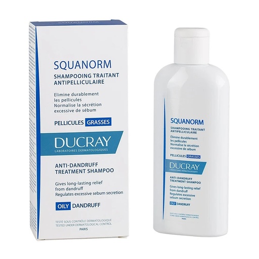[3282770037586] Squanorm Shampoo Caspa Grasa 200 mL Ducray