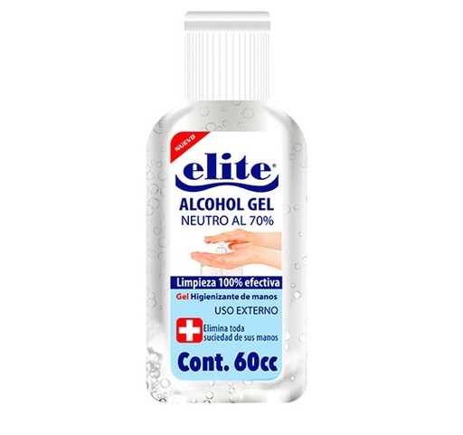 [7800045000910] Elite Alcohol Gel 70° Sin Enjuague 60 mL