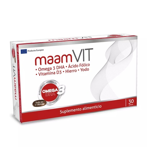 [7800007808271] Maam Vit (Omega 3 DHA -Ác. Fólico -Vit. D3 -Hierro -Yodo) 30 Cápsulas