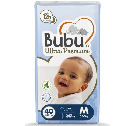 Bubu Ultra Premium Talla M 5-10 Kg 40 Pañales