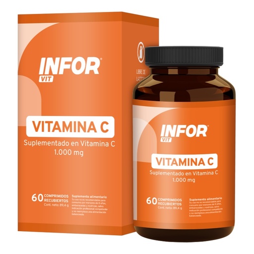 [7804918452974] InforVit Vitamina C 1000 mg 60 Comprimidos Recubiertos Prater