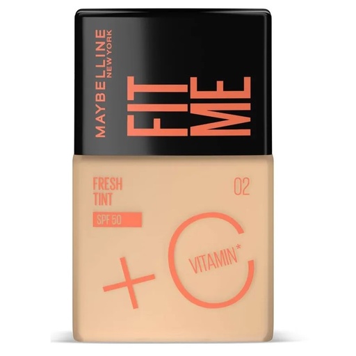 [6902395830511] Fit Me Base De Maquillaje Fresh Tint 02 SPF 50 30 mL Maybelline