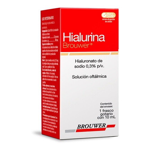 [7797600010142] Hialurina 0,3 % Soluc. Oftálmica Perros 10 mL Brouwer