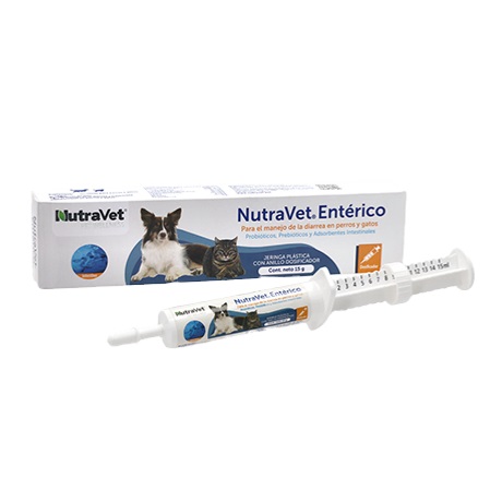 [7809576419468] NutraVet Entérico Gato/Perro Probiótico Jeringa Pasta Oral 15 g