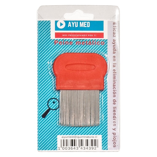 [1003643434392] Ayu Med Peine Metálico Pediculosis QuimNatura